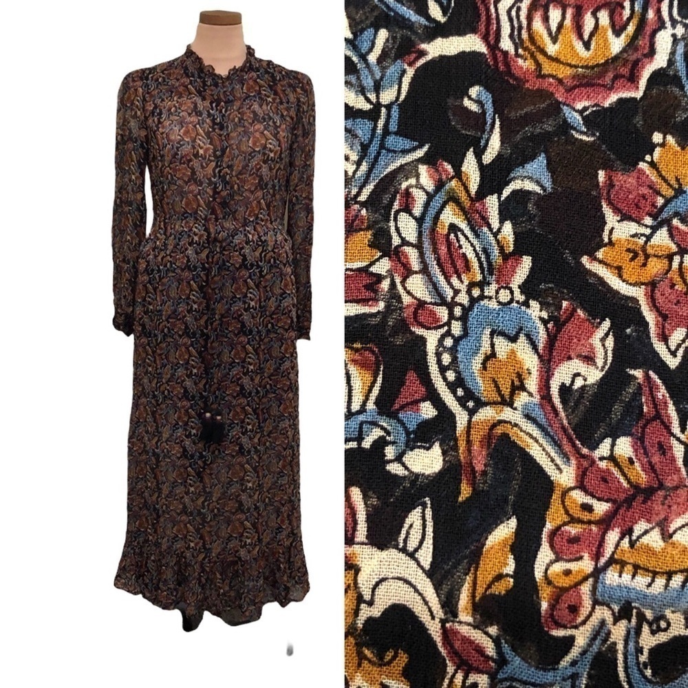 Sea New York Nicolette Midi Dress Size 4 Black